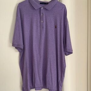 Ralph Lauren Polo Shirt Lavender Heathered 3XLT